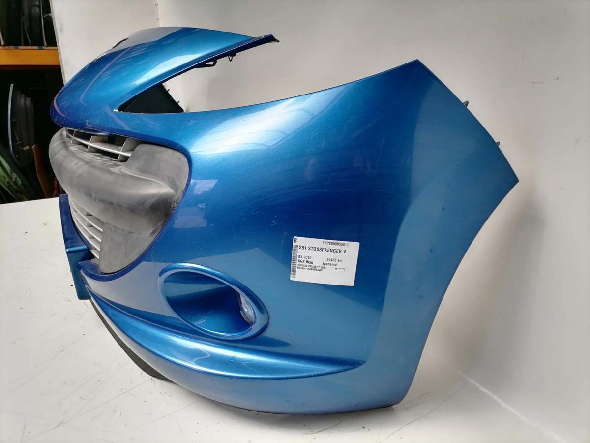Peugeot 206+ original Stoßstange Stossfänger vorn KGS Blau Ipanema Bj.2009